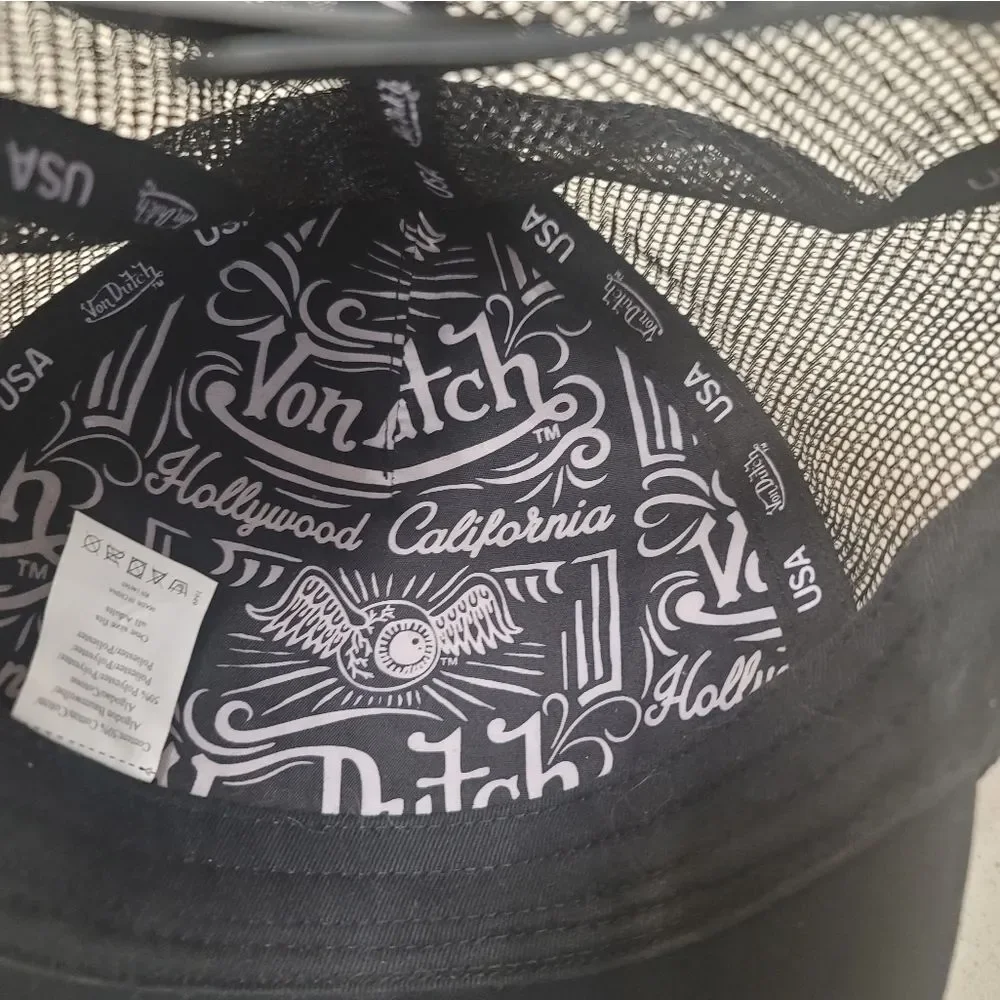 Von Dutch Black Cap with Rainbow Logo